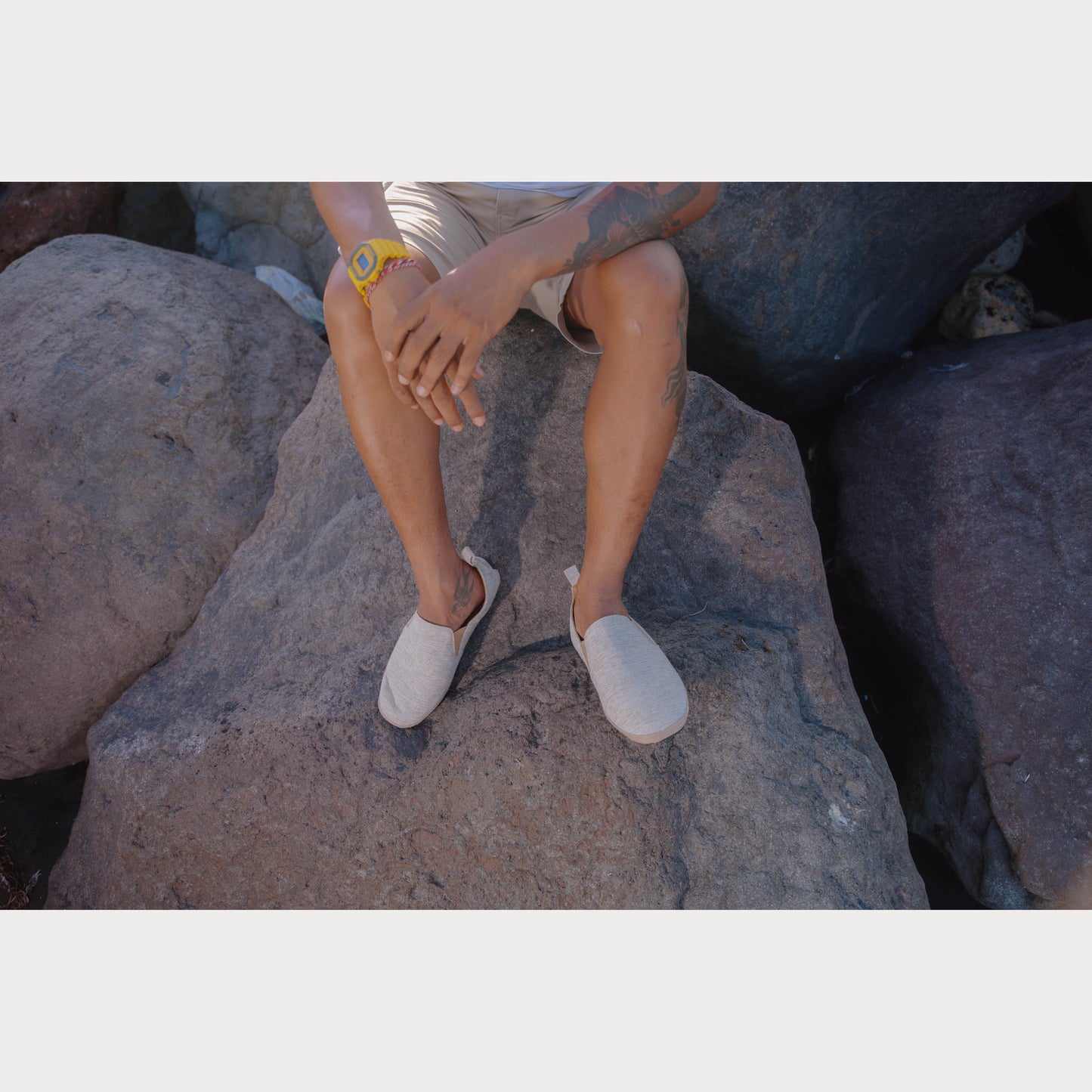 Beach Slip Ons ~ Coral Pink Hemp