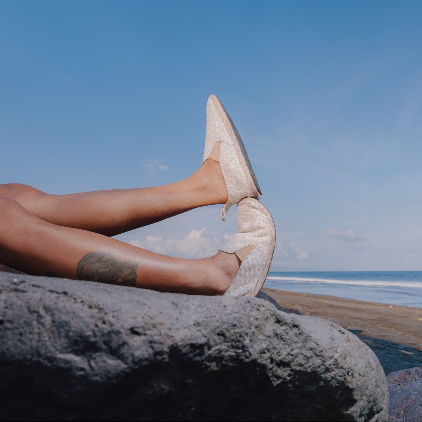 Beach Slip Ons ~ Coral Pink Hemp