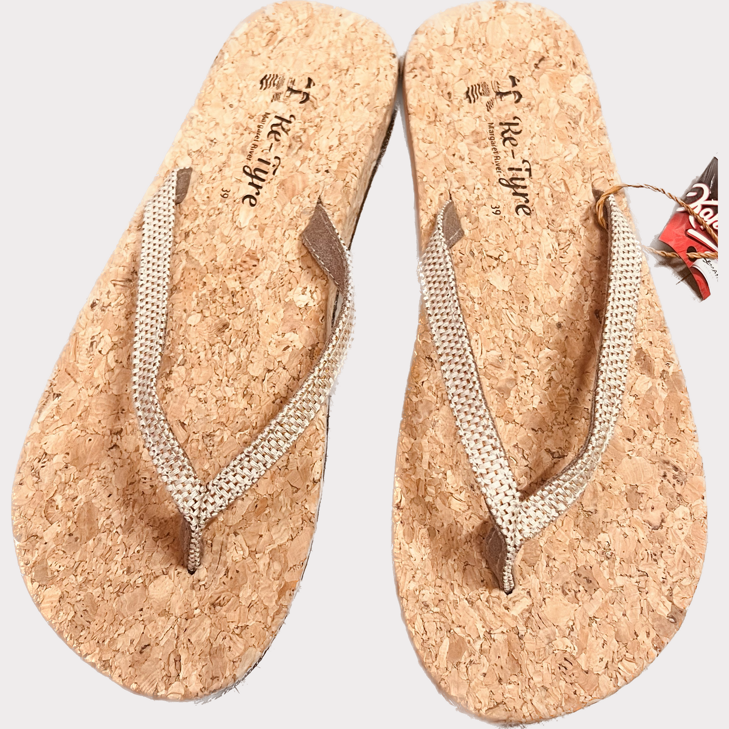 Women's Cork Thongs - Natural Hemp