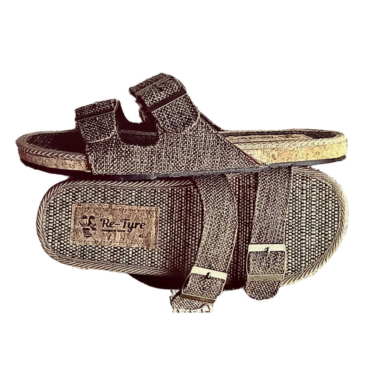 natural brwon hemo on woven sole