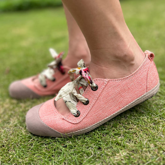 Hemp Ballet Flats ~ Coral